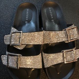 Never worn Madden Girl rhinestone sandals